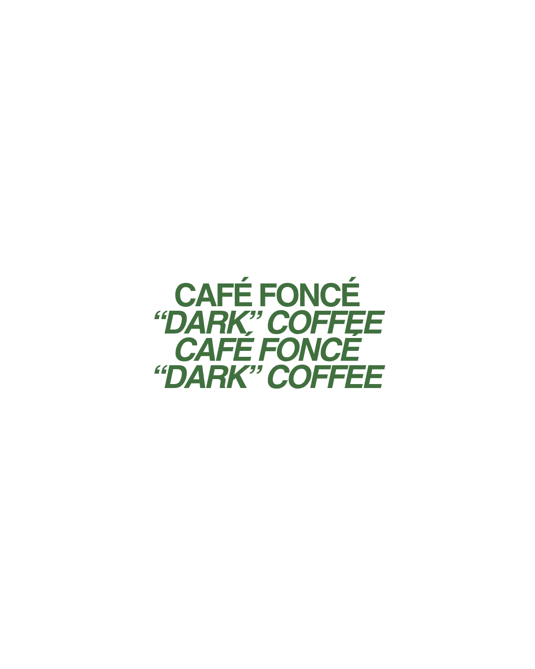 "Dark" coffee
